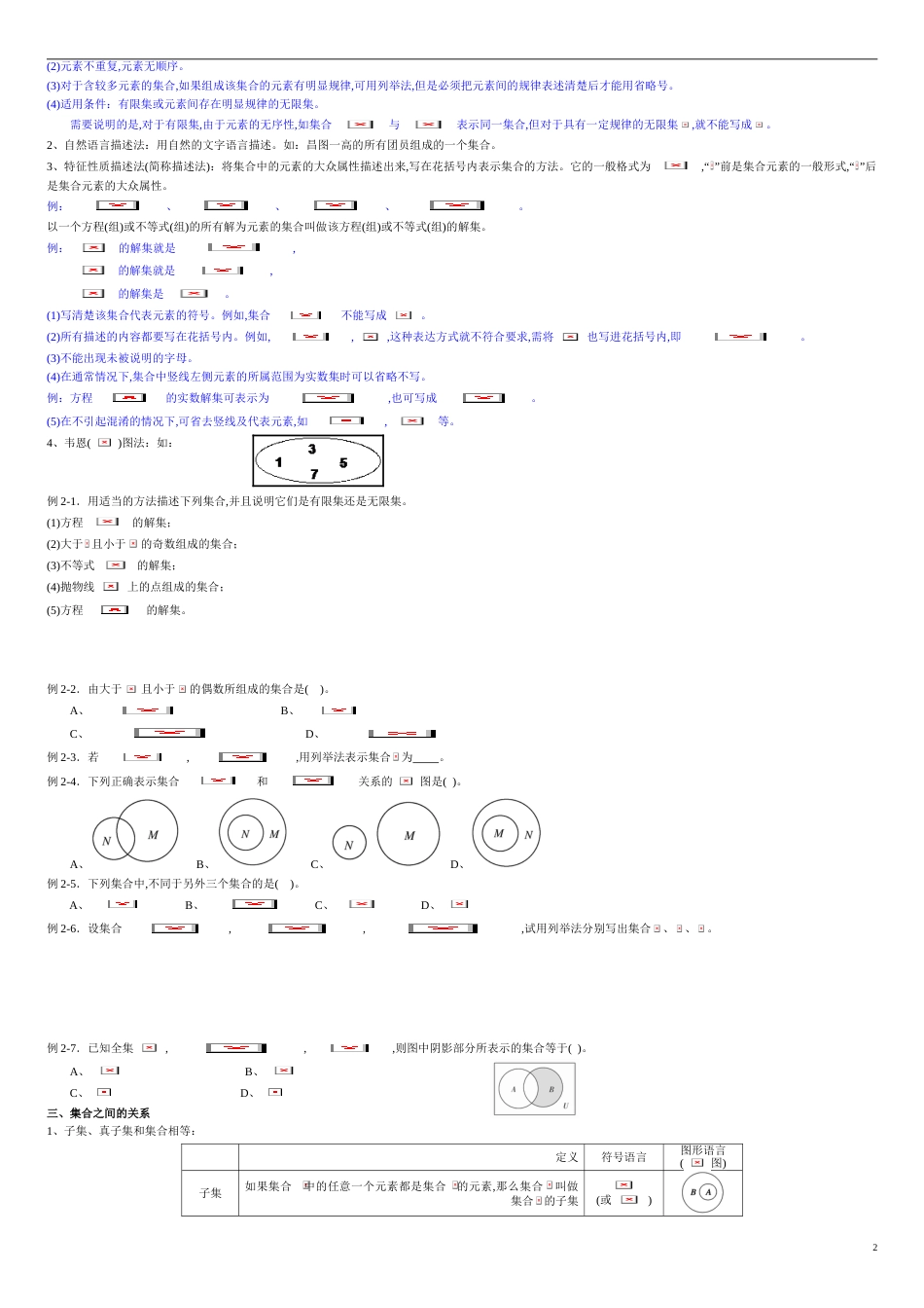 专题01 集合与常用逻辑用语（知识梳理）-2021年高考一轮数学（理）单元复习一遍过（原卷版）_第2页