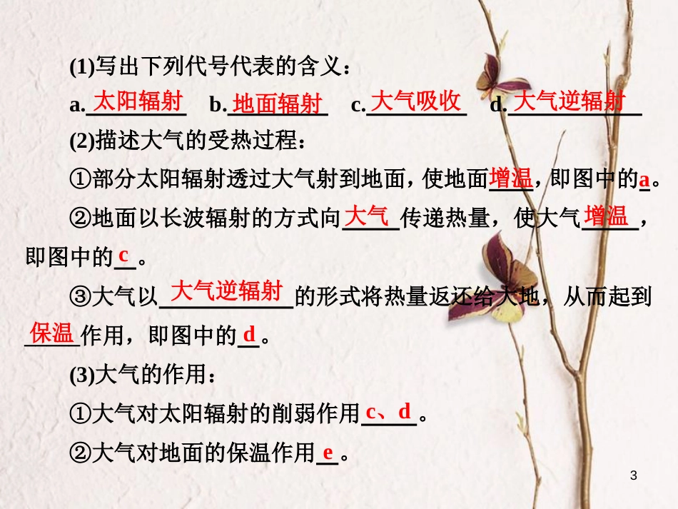 高三地理复习 第一部分 第二章 地球上的大气 第一讲 冷热不均引起大气运动课件[共85页]_第3页