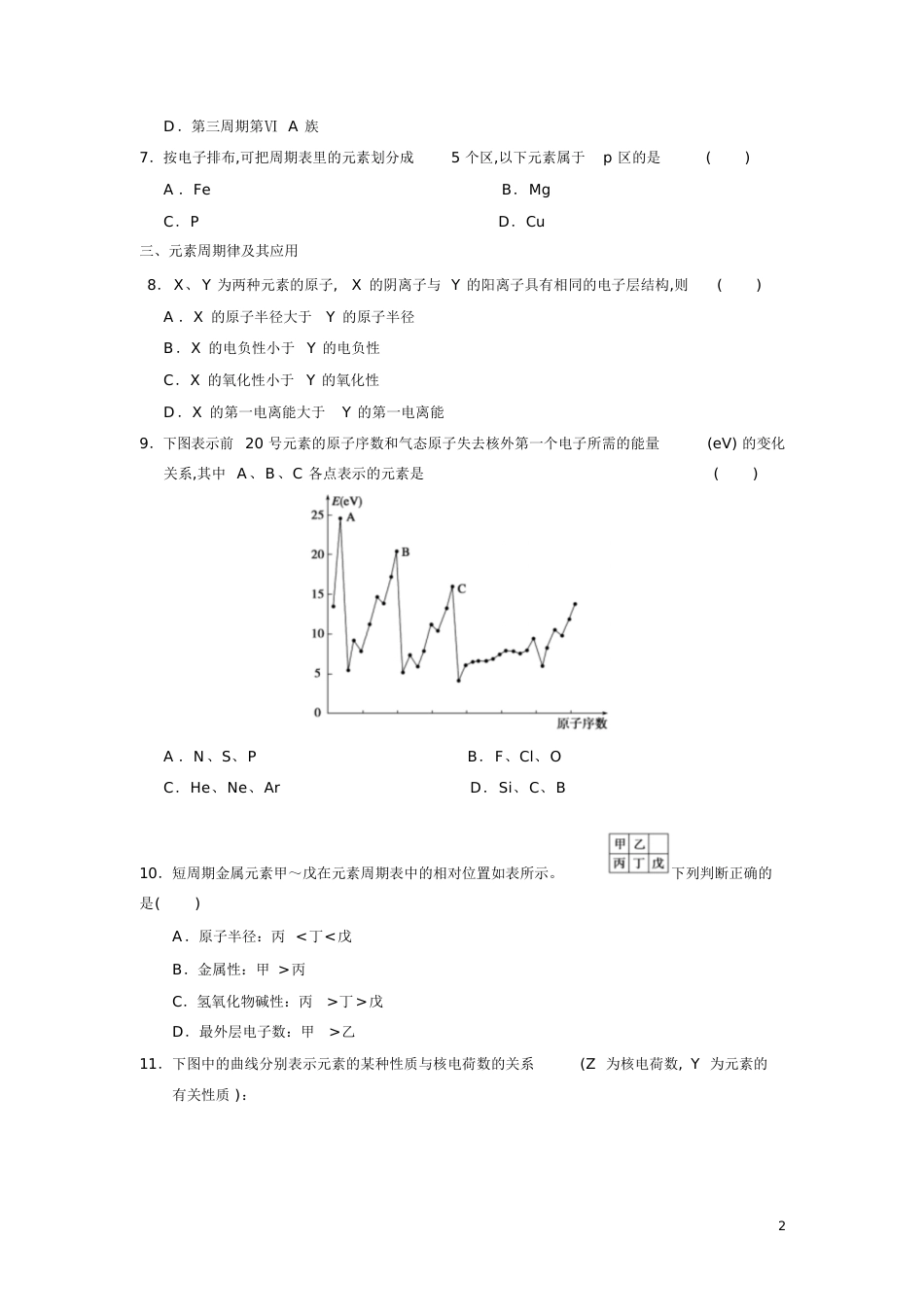 原子结构试题及答案[共6页]_第2页