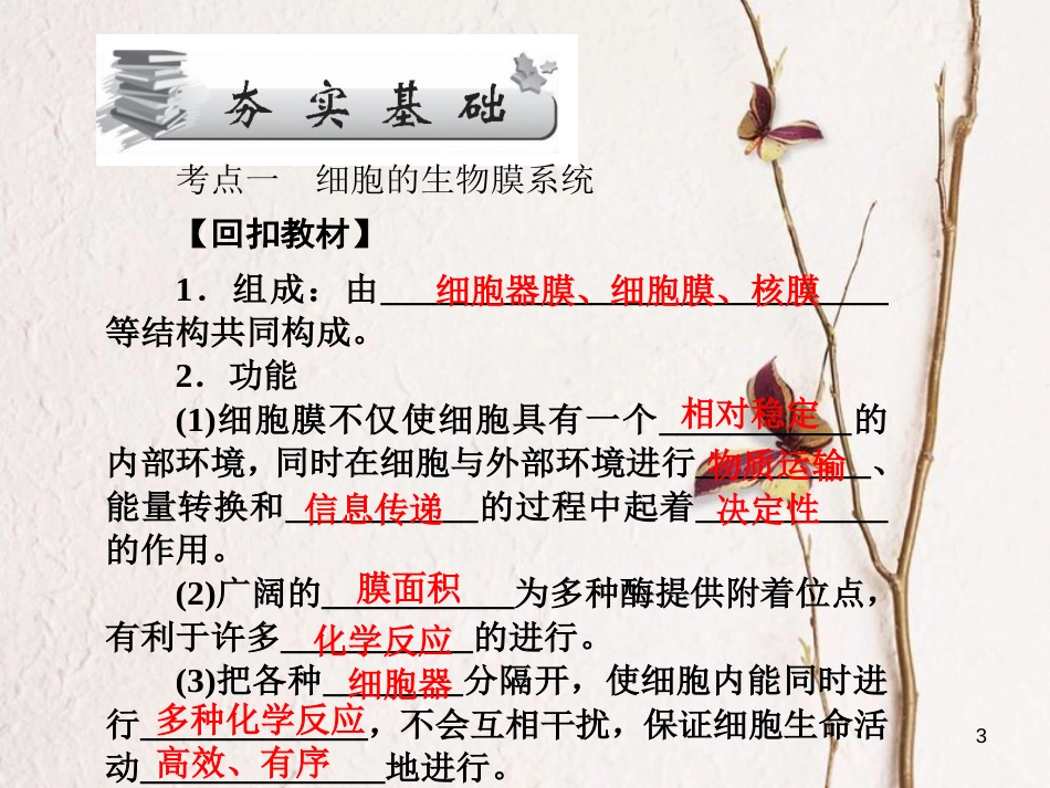 高考高考生物一轮复习 第三章 细胞的基本结构（第六课时）第3节 细胞的生物膜系统、细胞核-系统的控制中心课件 新人教版必修1_第3页