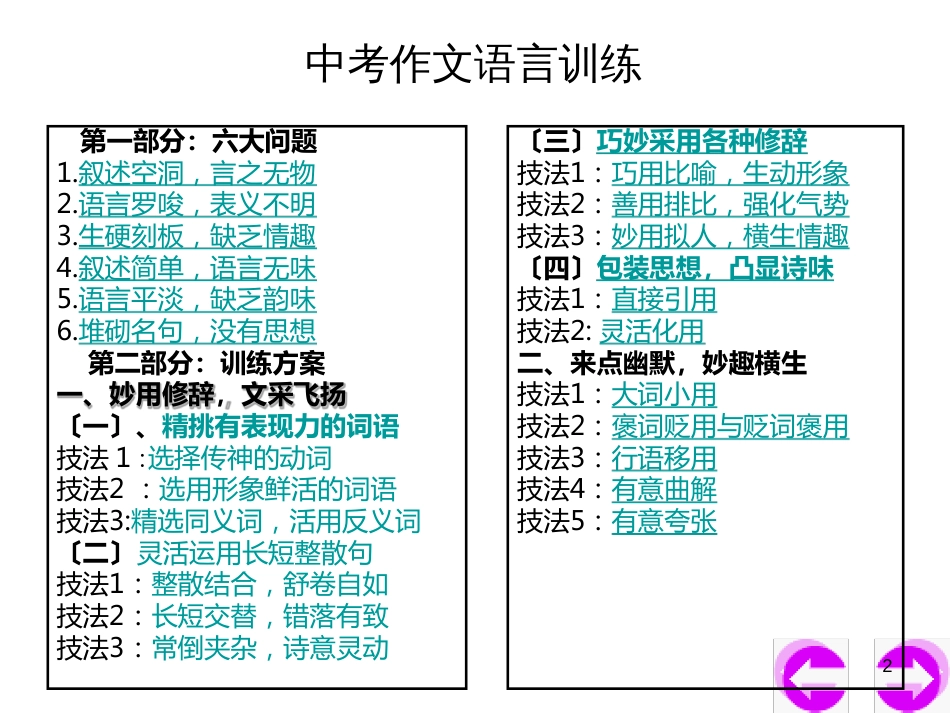 中学生作文语言训练ppt课件[文字可编辑]_第2页