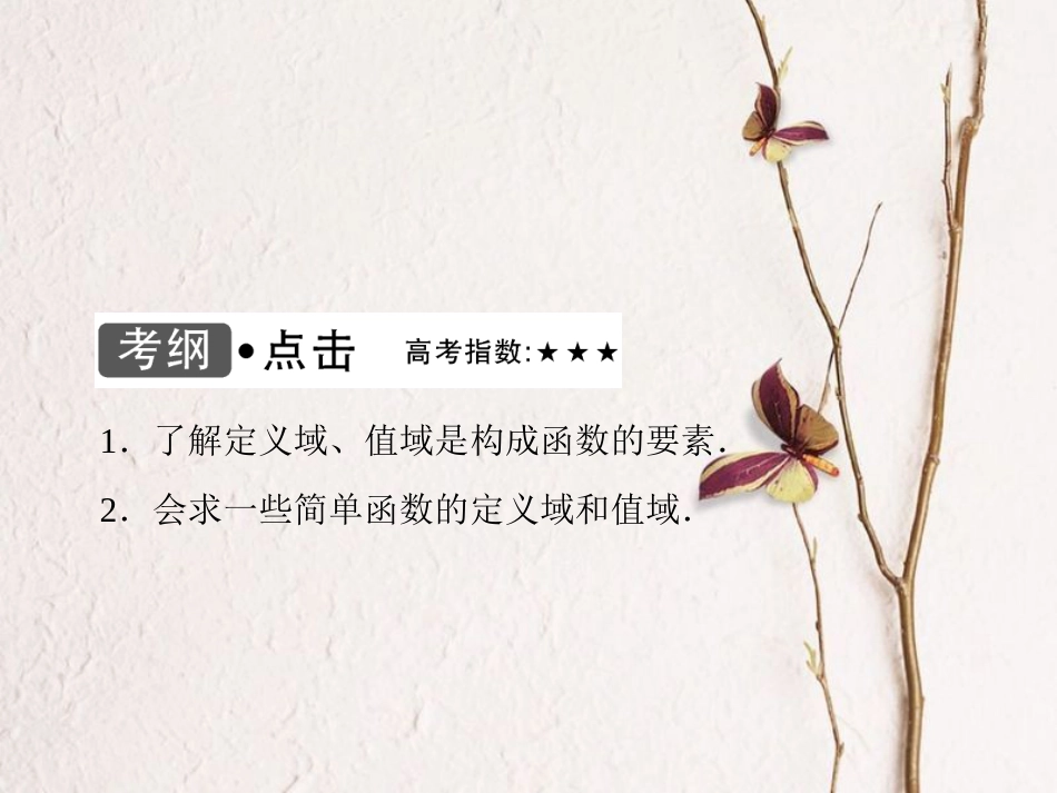 高考数学大一轮复习 第二章 基本初等函数、导数及其应用 第2课时 函数的定义域和值域课件 文 北师大版_第3页