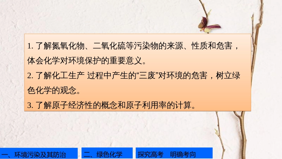 高考化学一轮复习 第4章 常见非金属及其化合物 专题讲座四 环境保护与绿色化学课件 鲁科版[共43页]_第2页