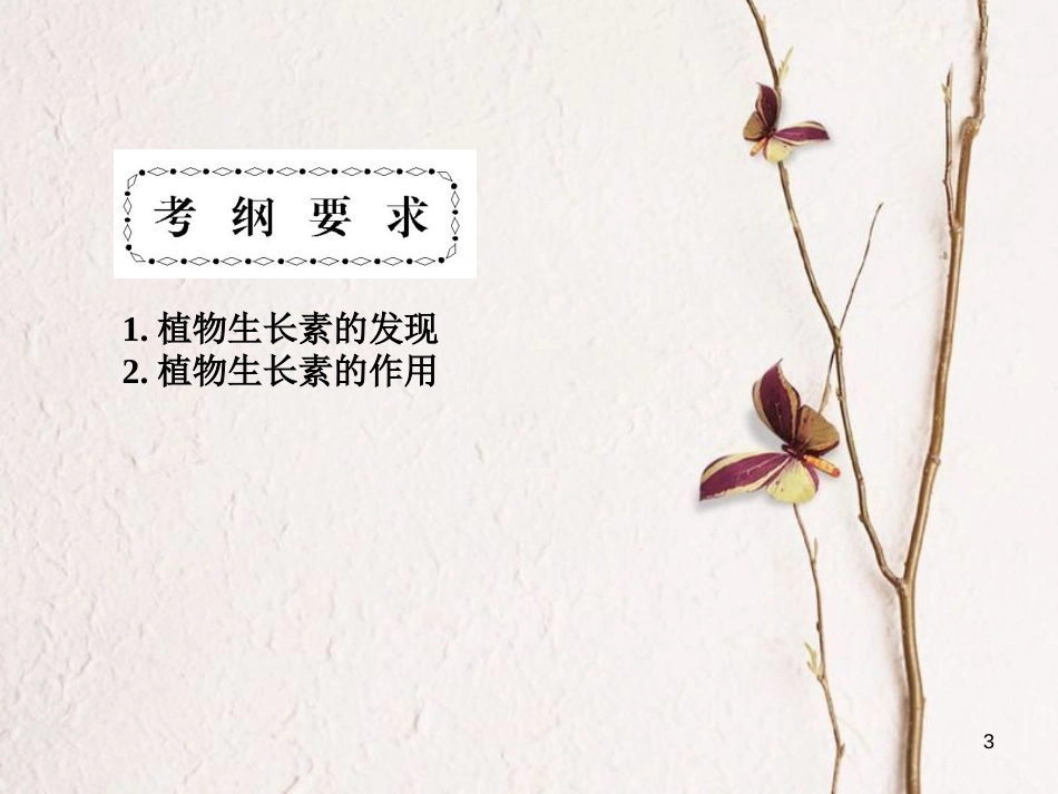 高考高考生物一轮复习 第三章 植物的激素调节（第三十五课时）第1、2节 植物生长素的发现、生长素的生理作用课件 新人教版必修3_第3页