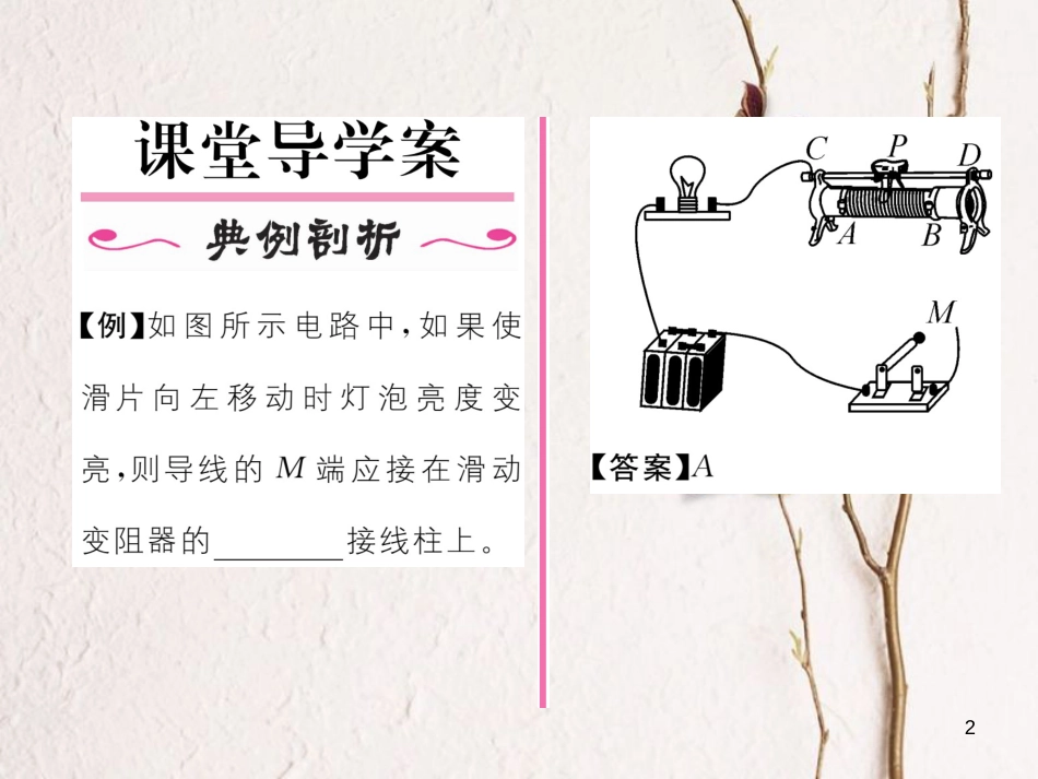 （云南专用）九年级物理全册 15.1 电阻和变阻器作业课件 （新版）沪科版_第2页