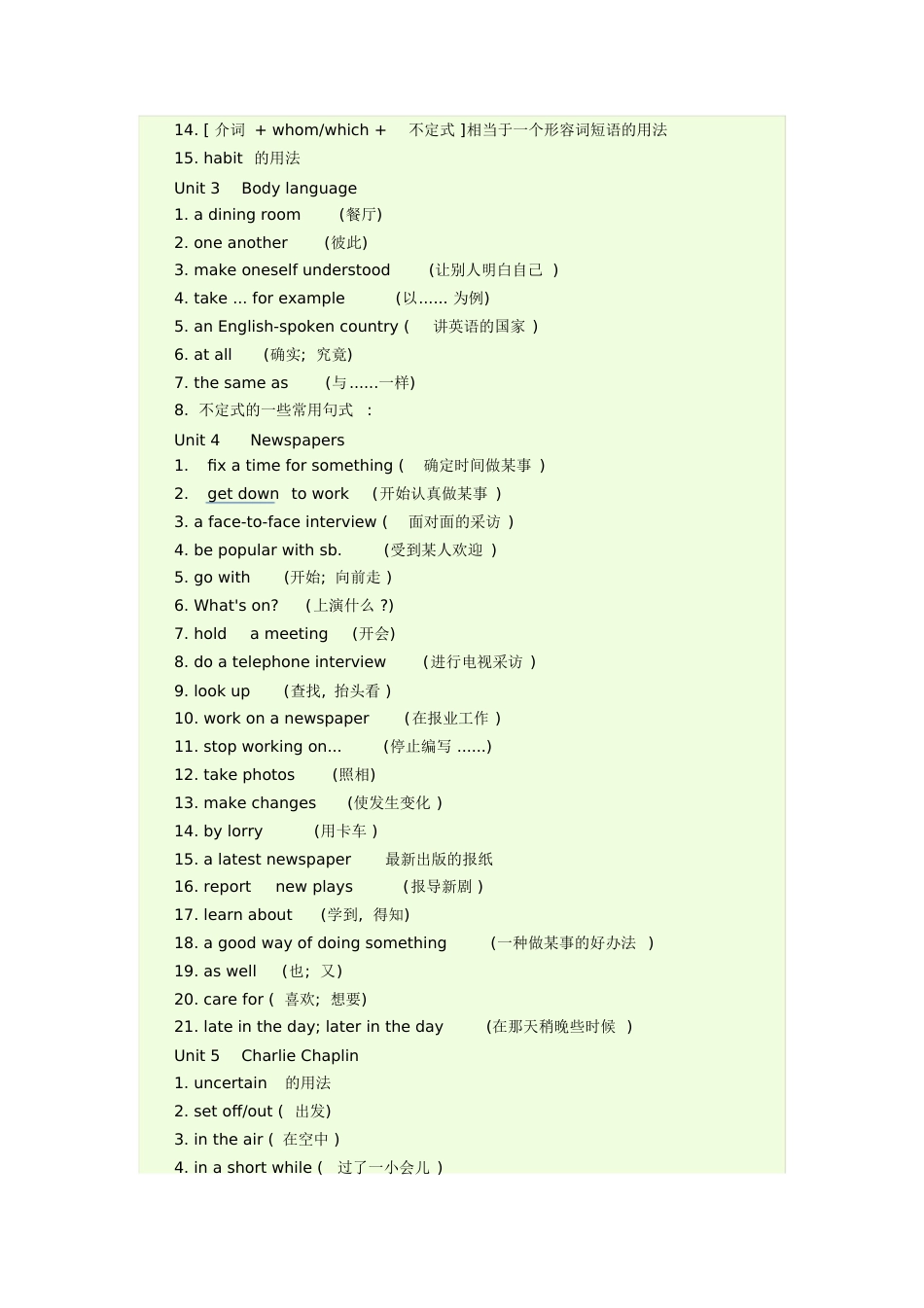 高二英语知识点[共14页]_第2页