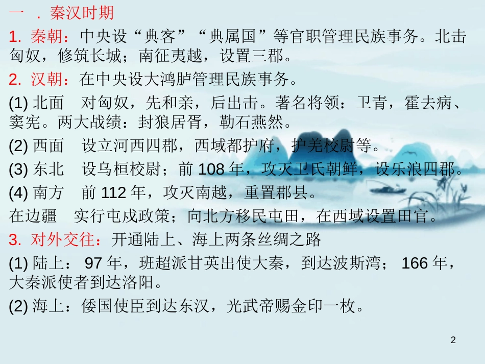第四单元 民族关系与国家关系【复习课件】—2020-2021学年高二历史单元复习一遍过（选择性必修1国家制度与社会治理）_第2页