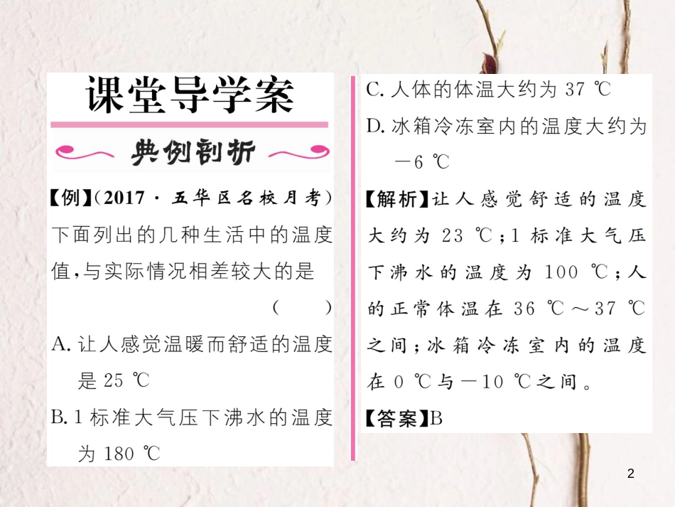 （云南专用）九年级物理全册 12.1 温度与温度计作业课件 （新版）沪科版_第2页