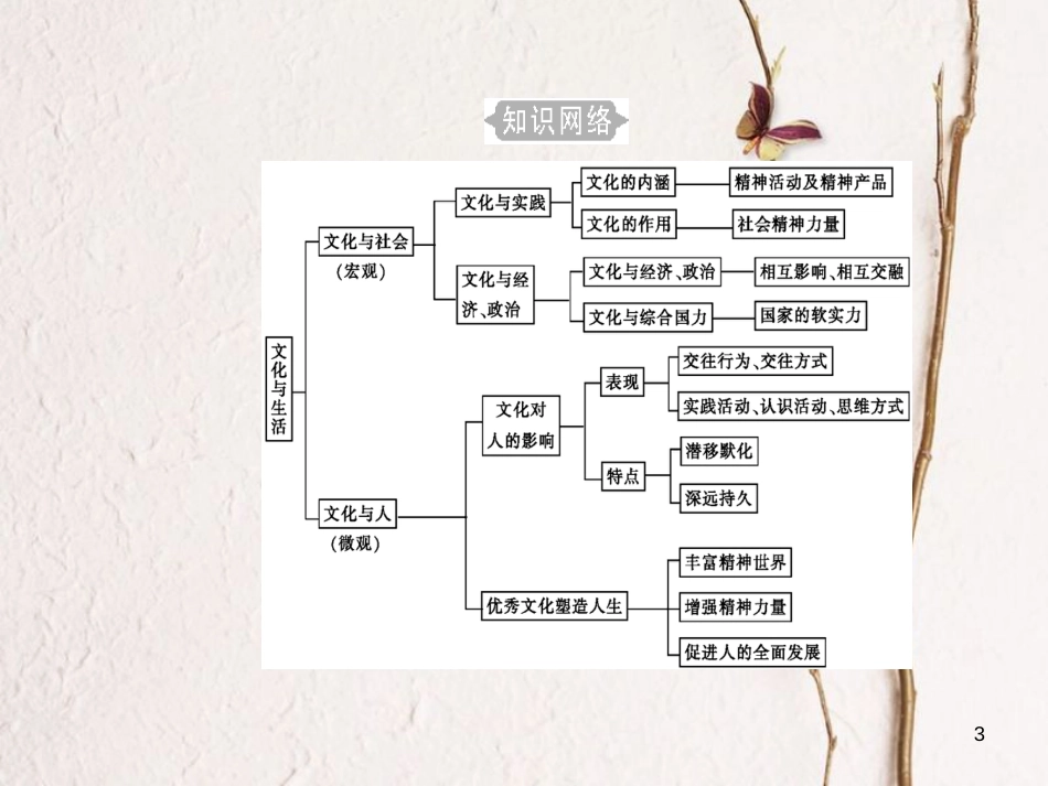高考政治一轮复习 文化与生活 专题九 文化与生活 考点1 文化的内涵、特点与作用课件[共28页]_第3页