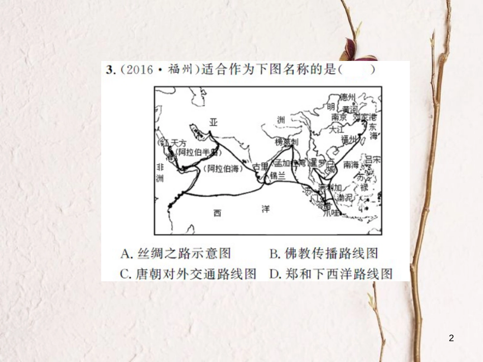 中考历史 基础知识夯实 模块一 中国古代史 第四单元 统一多民族国家的巩固和社会的危机课后提升课件 岳麓版[共15页]_第2页