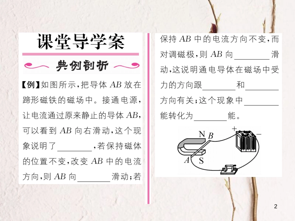 （云南专用）九年级物理全册 17.3 科学探究 电动机为什么会转动作业课件 （新版）沪科版[共19页]_第2页