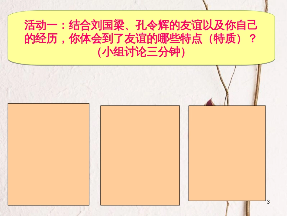 七年级道德与法治上册 第二单元 友谊的天空 第四课 友谊与成长同行 第二框 深深浅浅话友谊课件 新人教版[共17页]_第3页