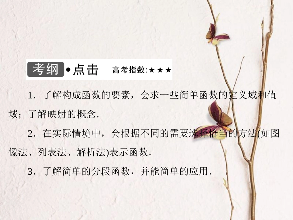 高考数学大一轮复习 第二章 基本初等函数、导数及其应用 第1课时 函数及其表示课件 文 北师大版_第3页