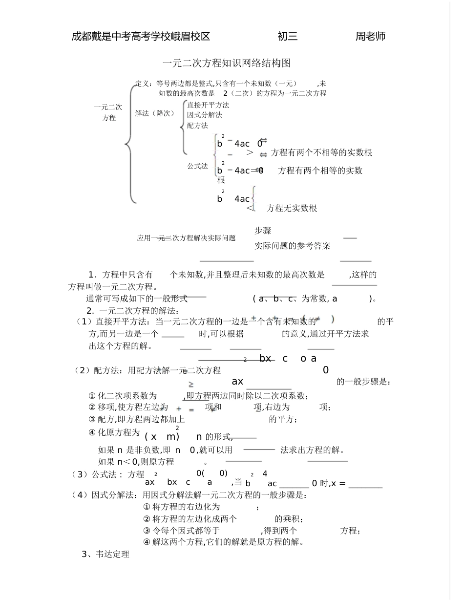 韦达定理(常见经典题型)[共10页]_第1页