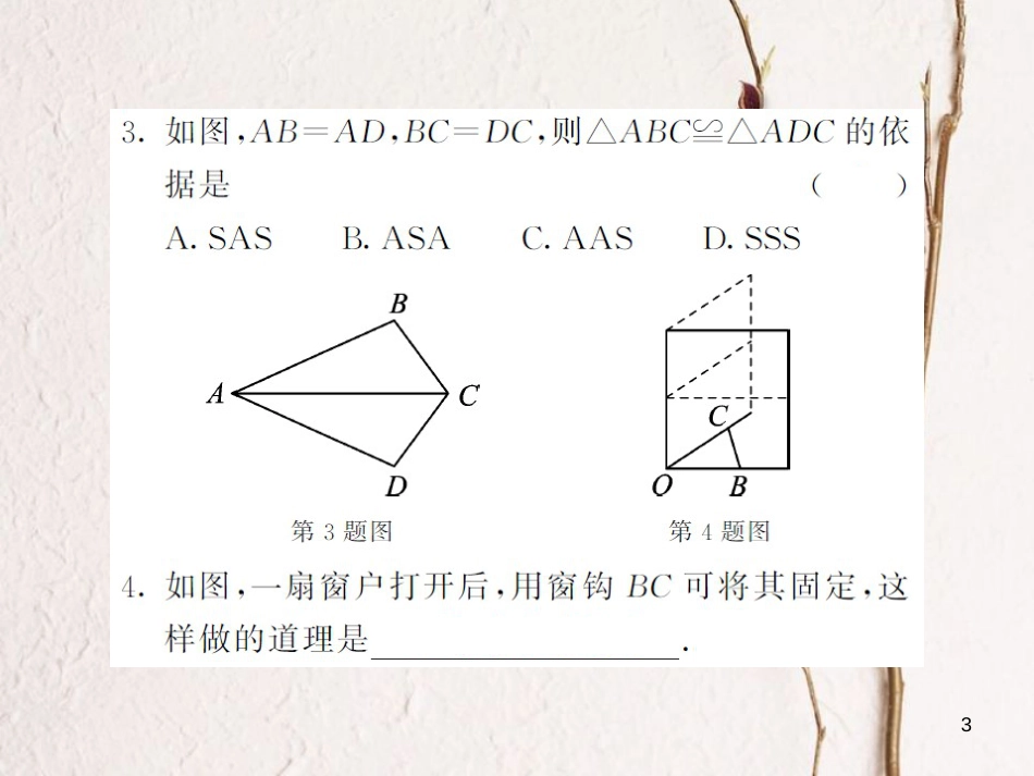 八年级数学上册 2.5 全等三角形的判定“SSD”（第5课时）课件 （新版）湘教版[共16页]_第3页