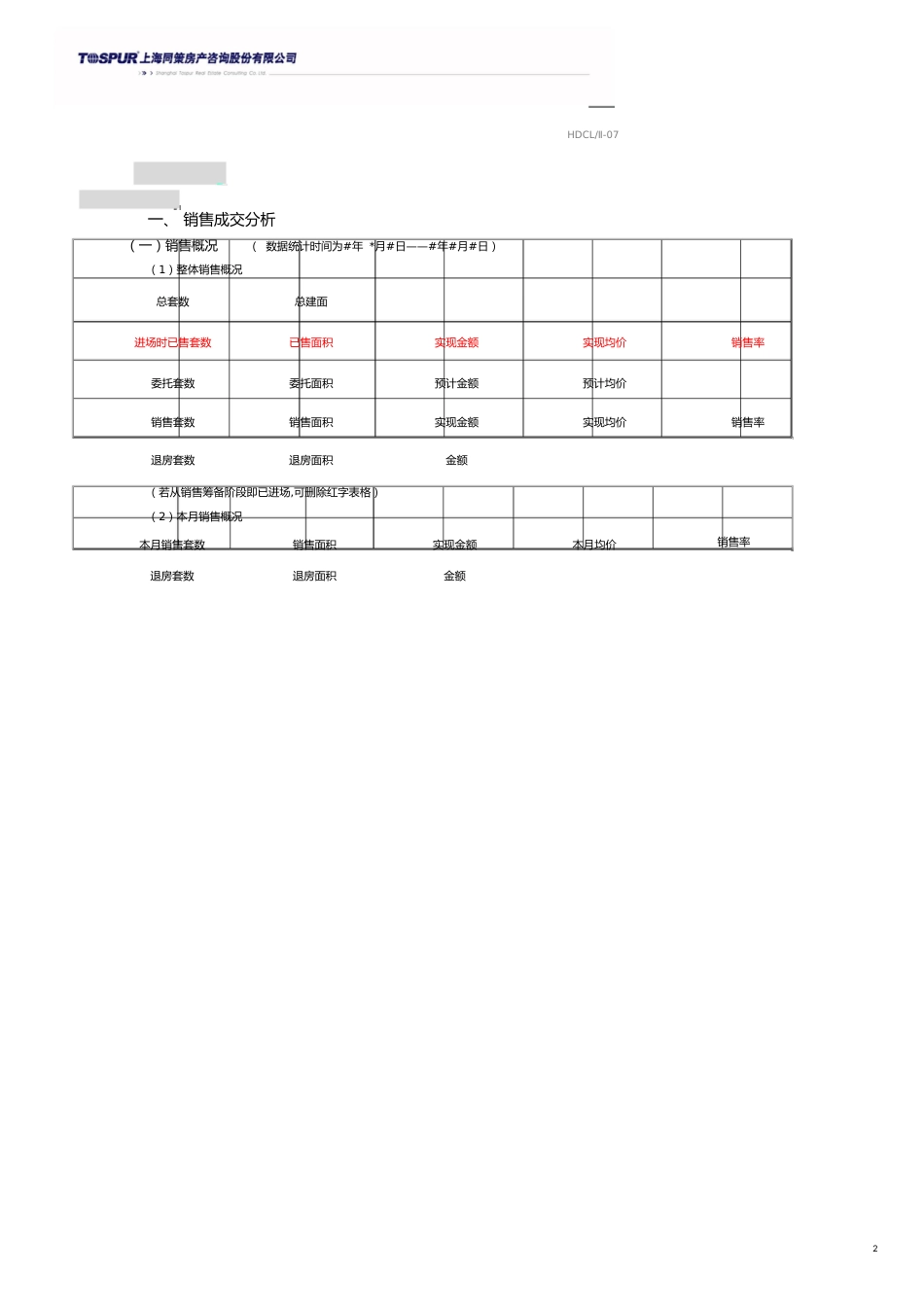 项目月度营销顾问工作总结_第2页