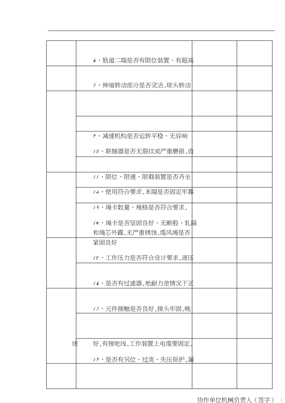 大型机械设备日常检查表[共7页]_第3页