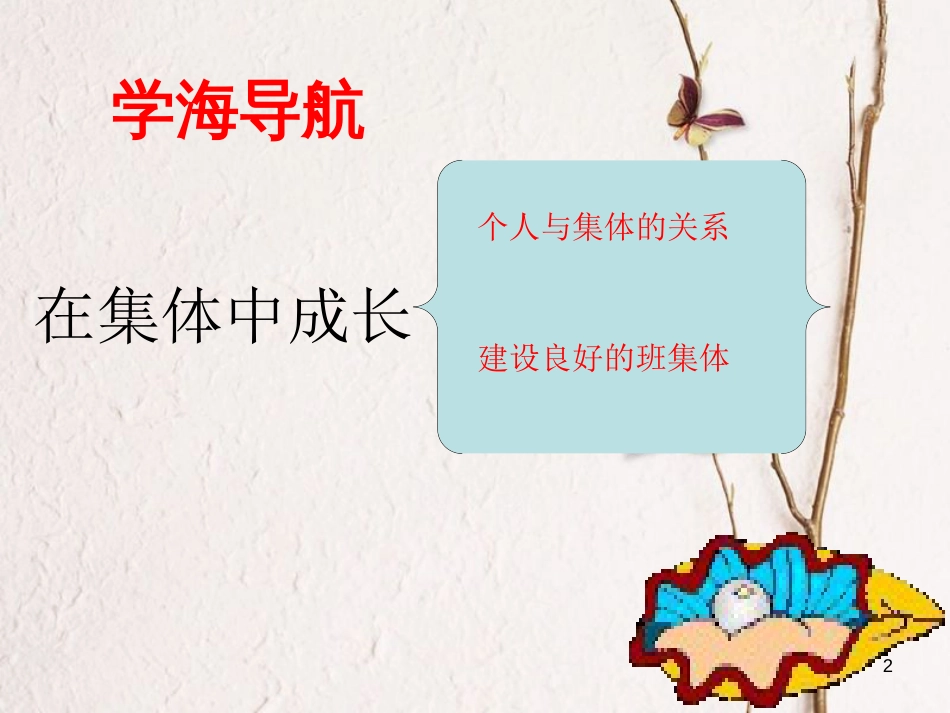 七年级道德与法治上册 第一单元 走进中学 1.2 融入新集体 第2框 在集体中成长课件 粤教版[共29页]_第2页
