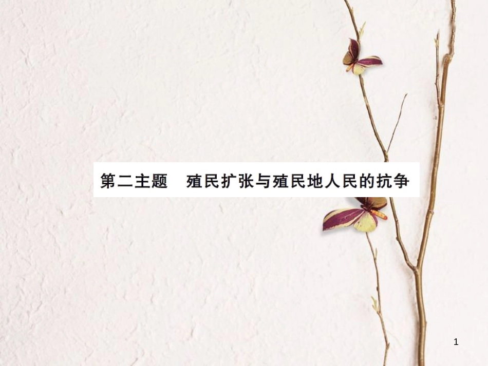 中考历史总复习 模块五 世界近代史 第二单元 殖民扩张与殖民地人民的抗争课时提升课件[共11页]_第1页