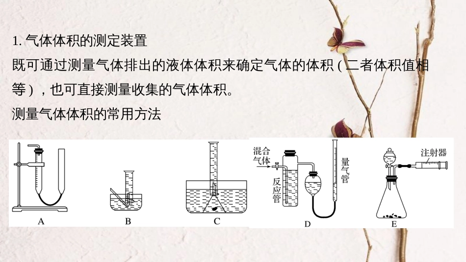 高考化学一轮复习 第1章 化学中常用的物理量-物质的量 专题讲座一 最常考的两个定量实验-气体体积、质量的测定课件 鲁科版_第3页