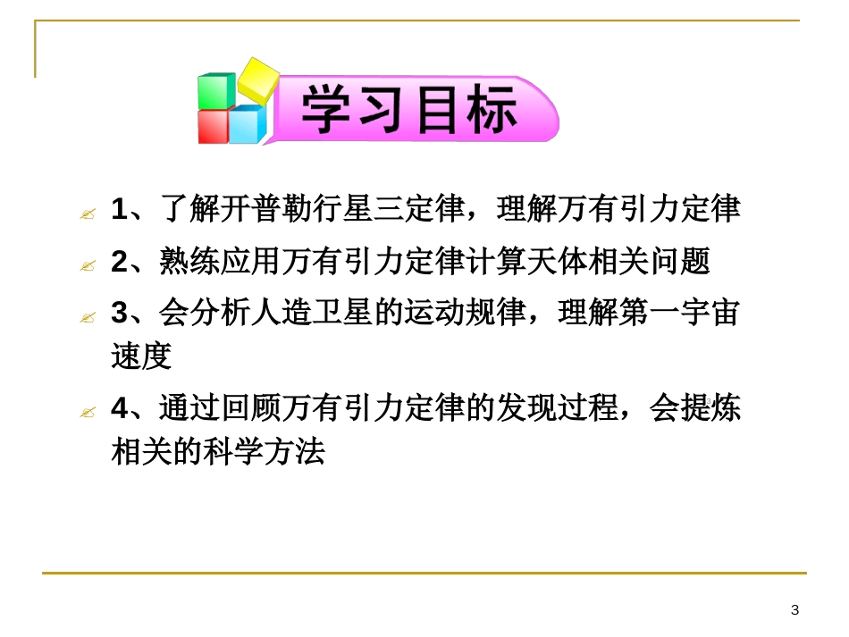 万有引力与航天》复习课ppt课件[共38页]_第3页