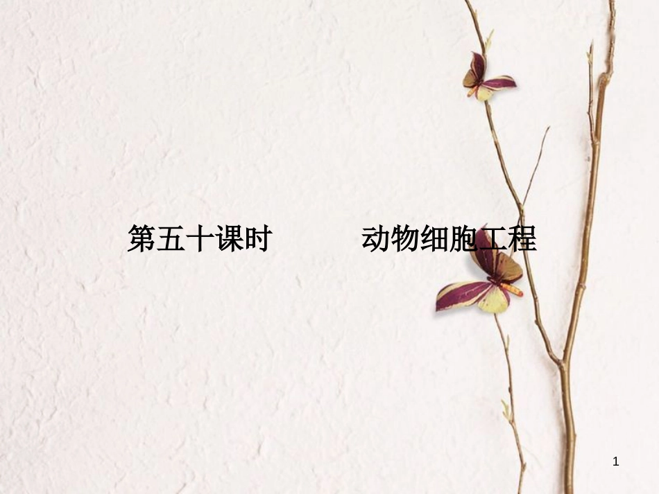 高考高考生物一轮复习 专题二 细胞工程（第五十课时）动物细胞工程课件 新人教版选修3_第1页