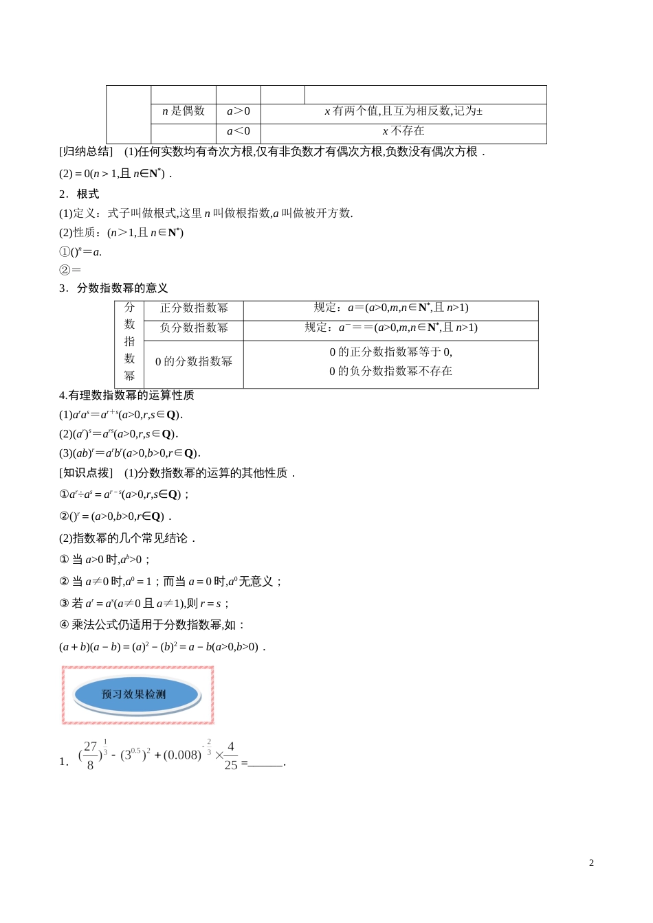 专题13 指数（讲）（原卷版）_第2页