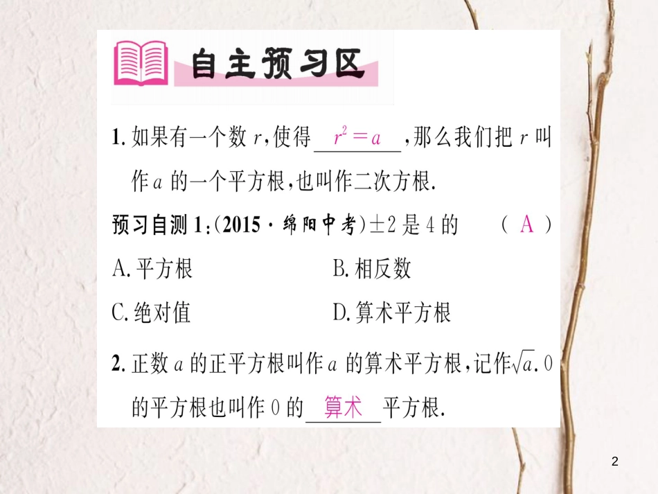 八年级数学上册 3.1 平方根、算术平方根（第1课时）课件 （新版）湘教版[共16页]_第2页