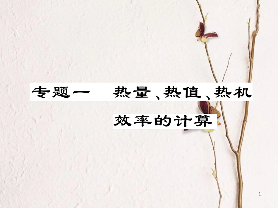 （云南专用）九年级物理全册 专题一 热量、热值、热机效率的计算作业课件 （新版）沪科版[共23页]_第1页