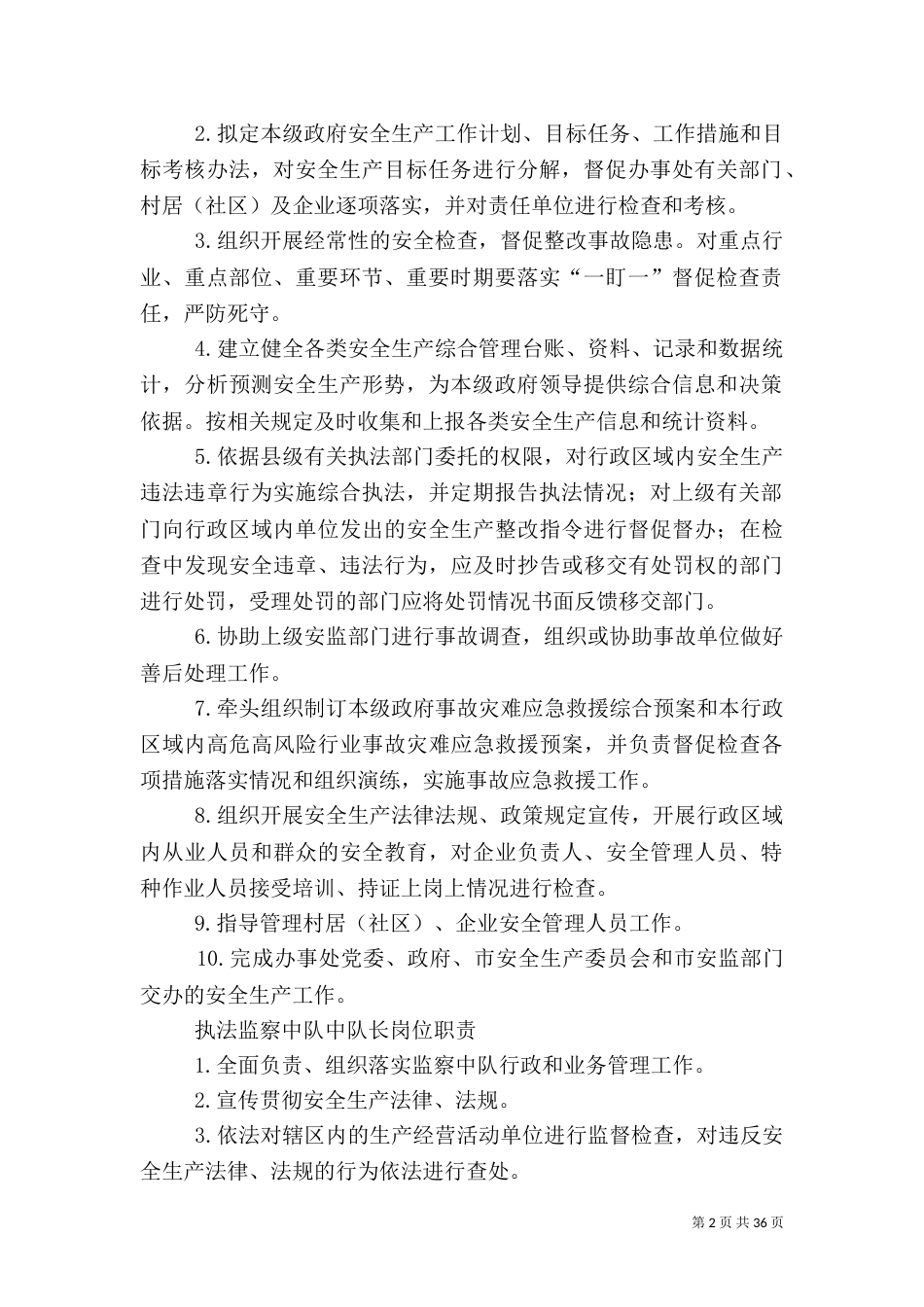 安全生产执法监察中队_第2页