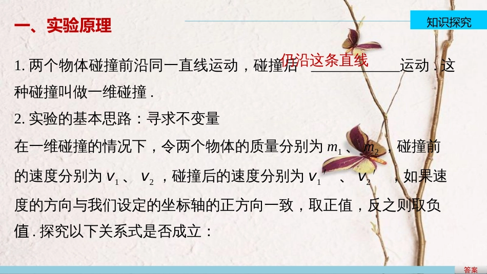 高中物理 16.1 实验 探究碰撞中的不变量课件 新人教版选修3-5_第3页