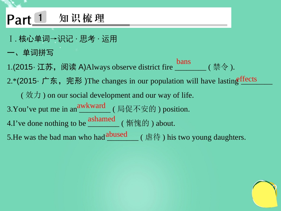 （全国）高考英语一轮复习 Unit 3 A healthy life课件 新人教选修6_第2页
