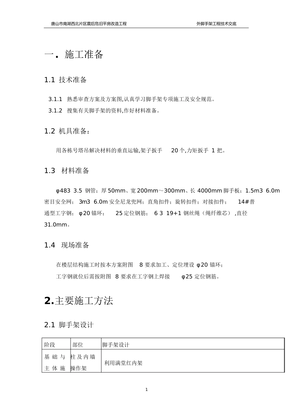 外脚手架技术交底[共31页]_第1页
