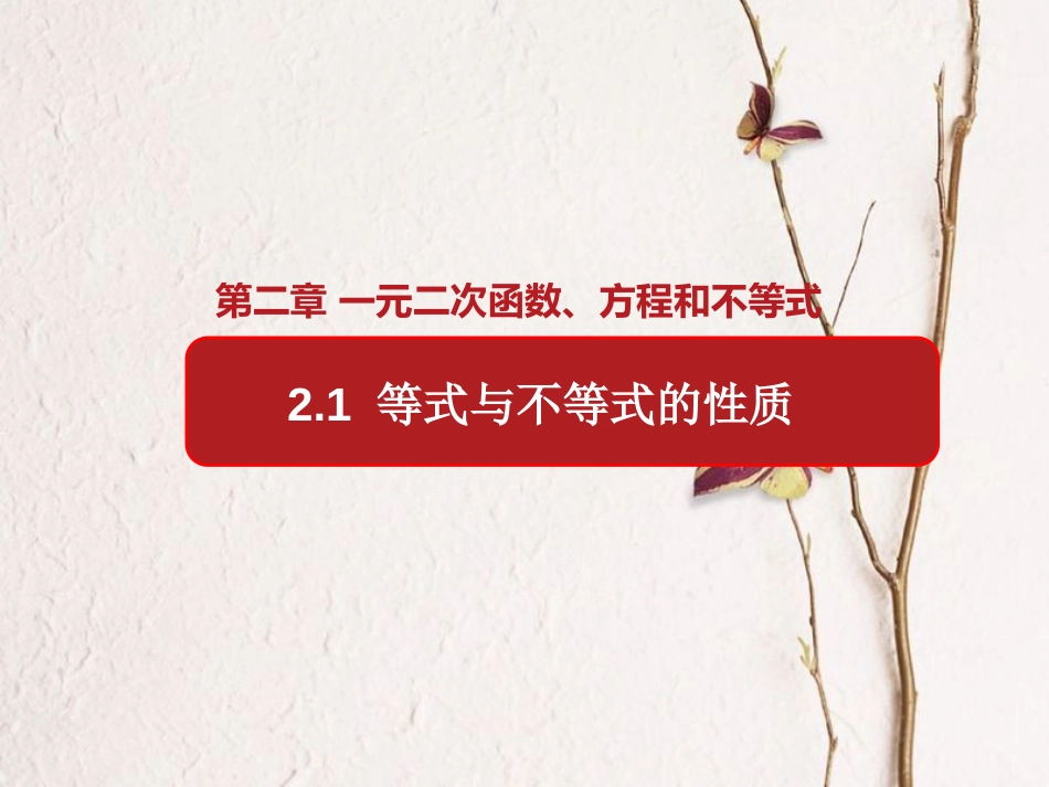 第2章 2.1 等式性质与不等式性质（备课堂）-【上好数学课】2020-2021学年高一同步备课系列（人教A版2019必修第一册）_第1页