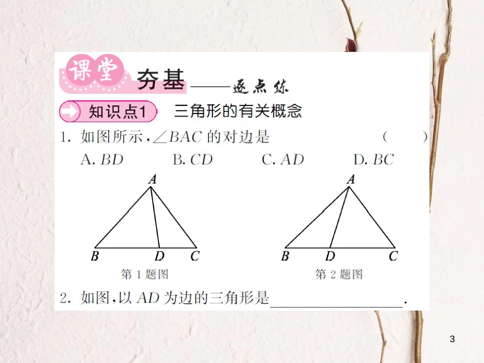 八年级数学上册 2.1 三角形的有关概念及三边关系（第1课时）课件 （新版）湘教版[共8页]_第3页