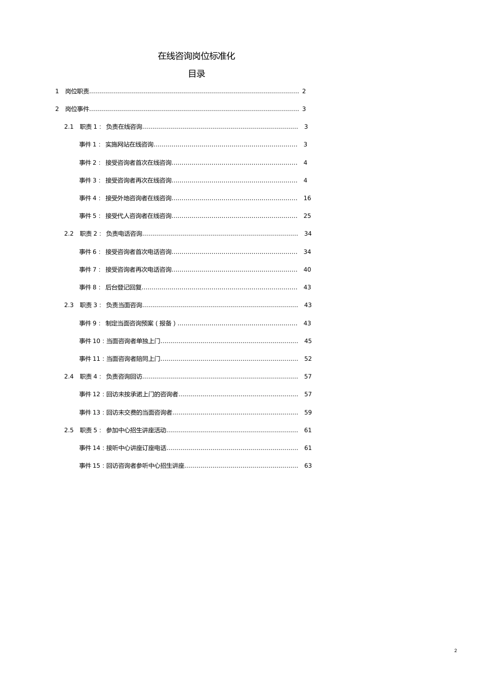 企业管理咨询教育培训机构在线咨询师工作标准化范文_第2页