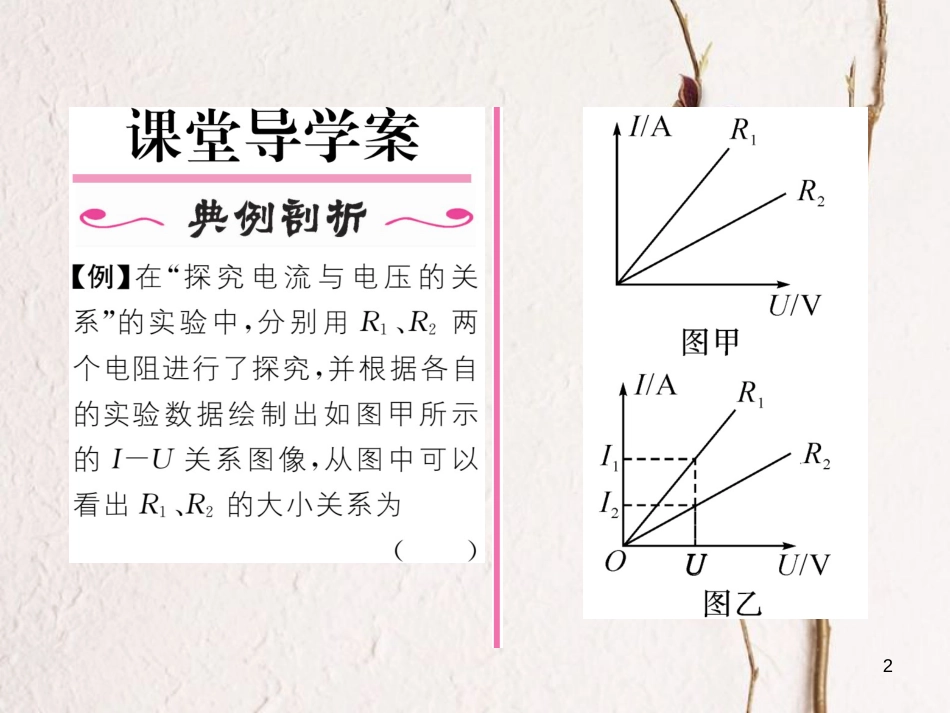 （云南专用）九年级物理全册 15.2 科学探究 欧姆定律 第1课时 电流的大小与哪些因素有关作业课件 （新版）沪科版_第2页