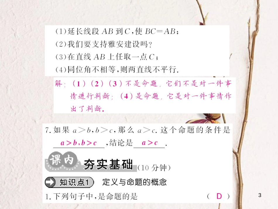 八年级数学上册 7.2 定义与命题的概念（第1课时）课件 （新版）北师大版[共7页]_第3页