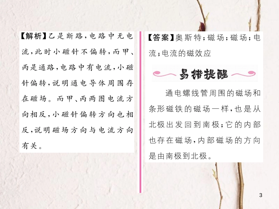 （云南专用）九年级物理全册 17.2 电流的磁场 第1课时 通电螺线管的磁场作业课件 （新版）沪科版[共17页]_第3页