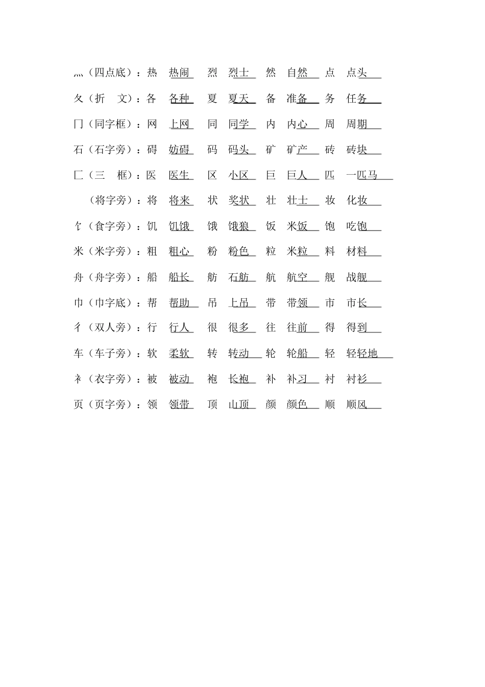 偏旁部首组字[共5页]_第3页