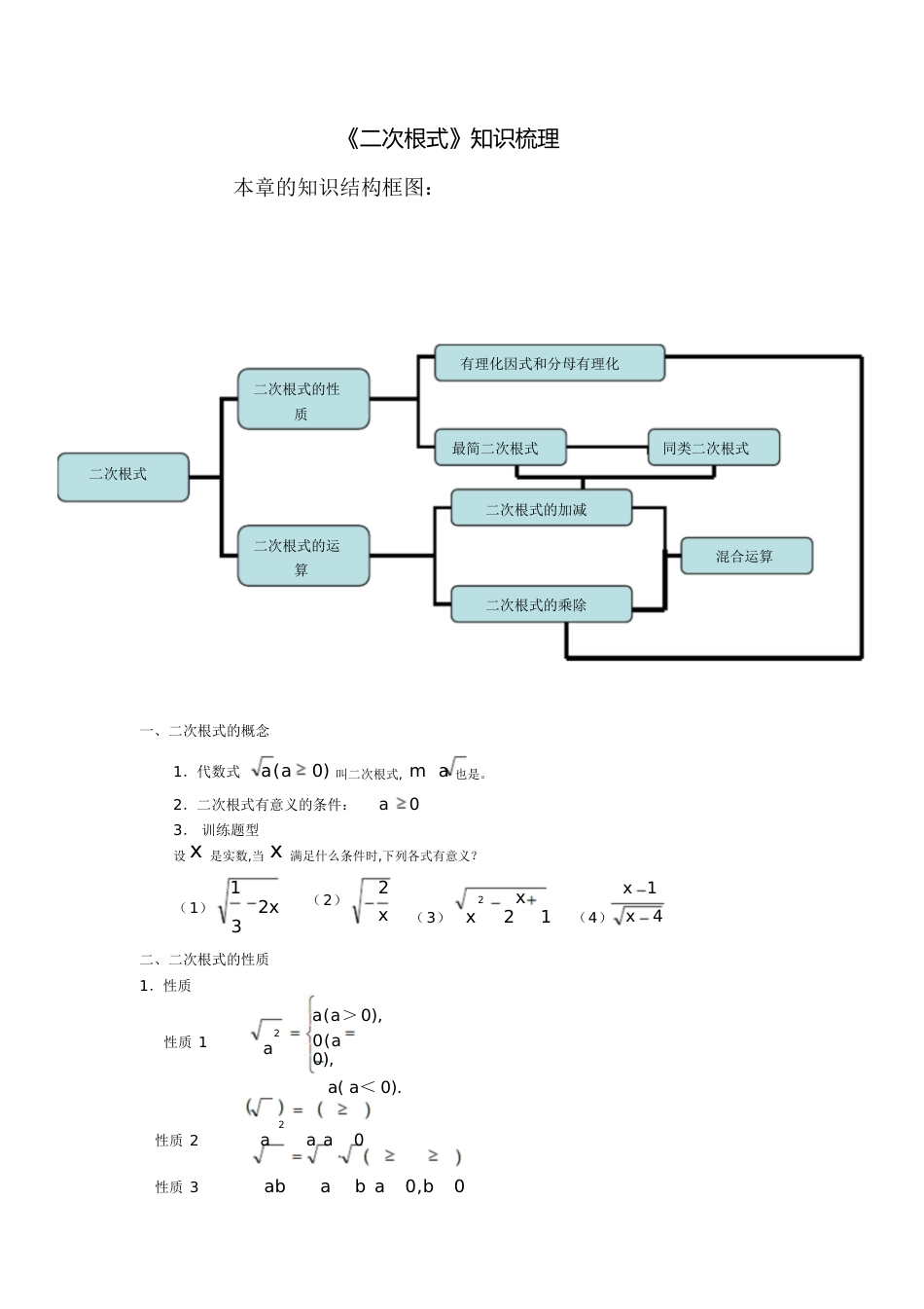 二次根式知识梳理[共8页]_第1页