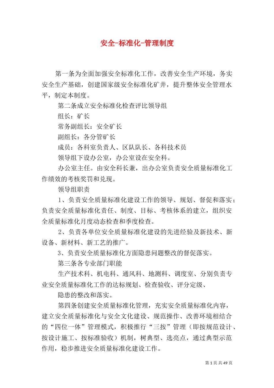 安全-标准化-管理制度_第1页