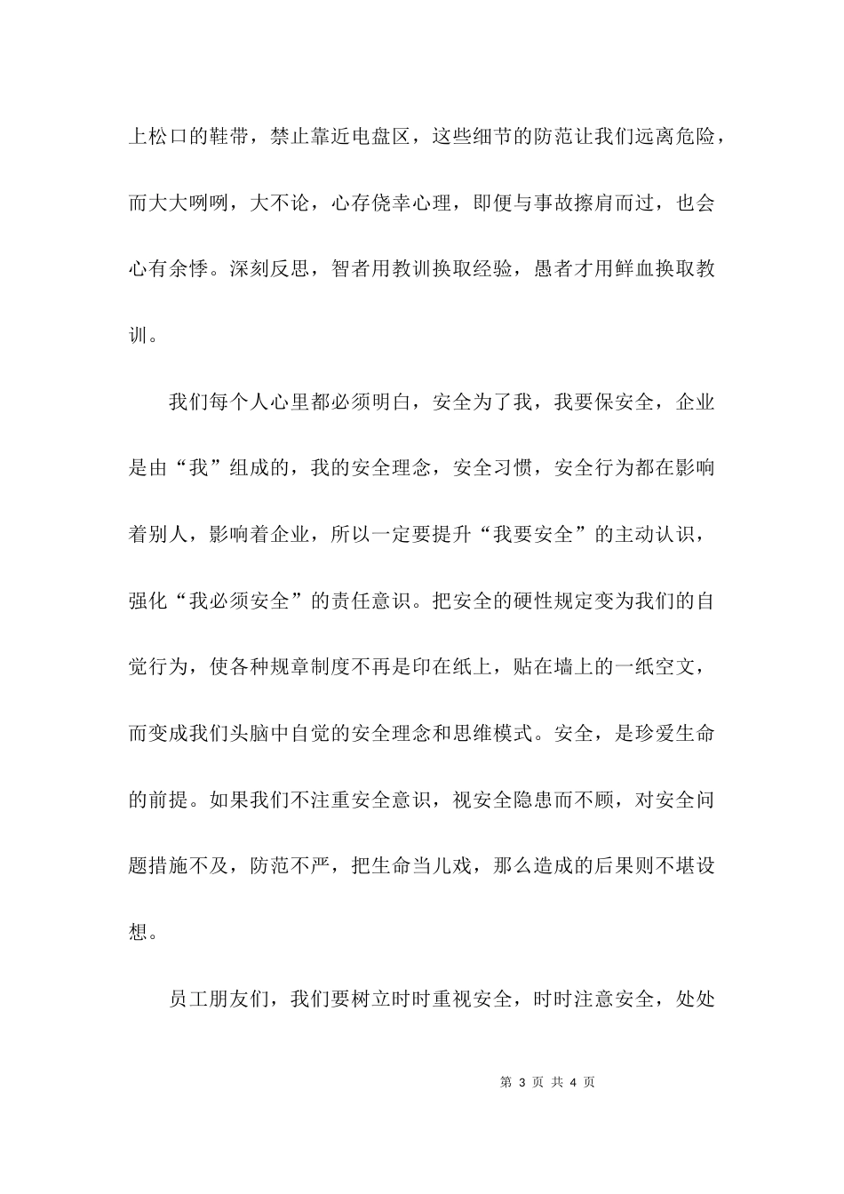 （精选）安全生产主题的演讲稿_第3页