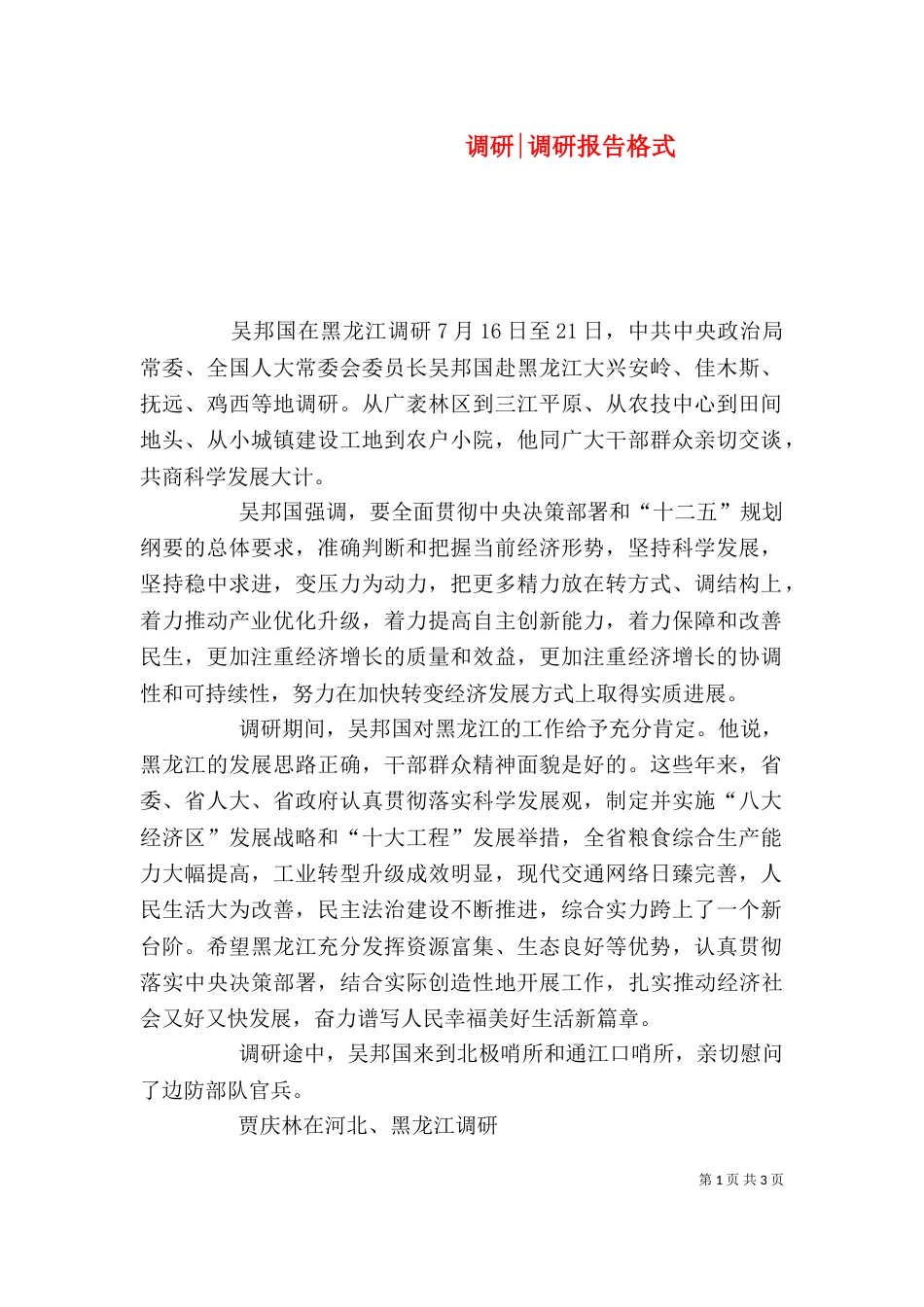调研-调研报告格式_第1页
