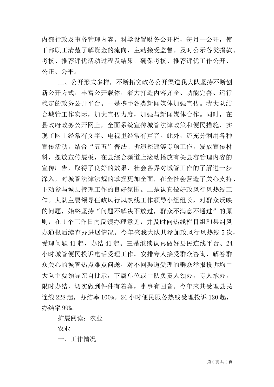 行政执法大队政务公开工作总结_第3页