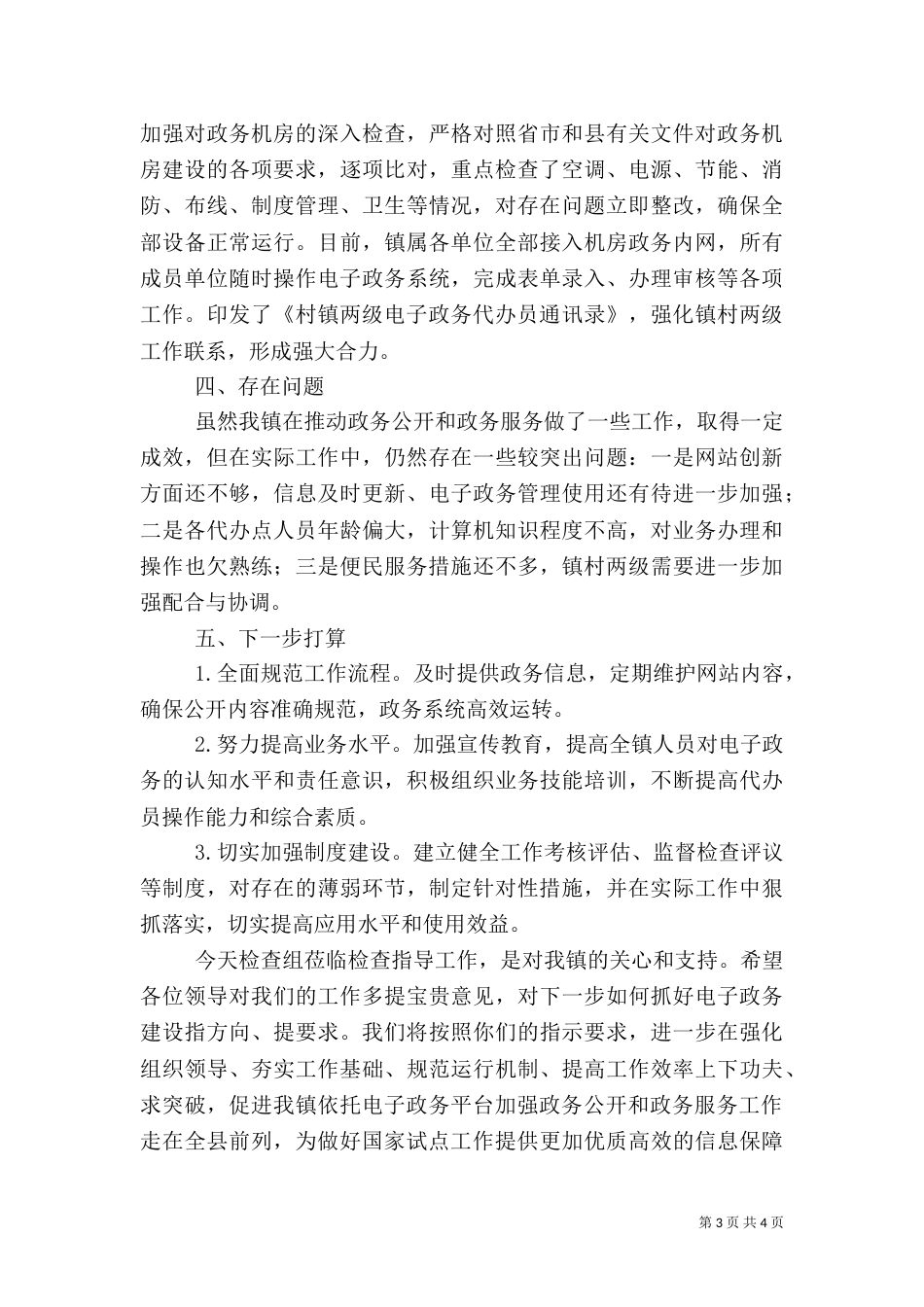 检查政务公开和政务服务工作汇报_第3页