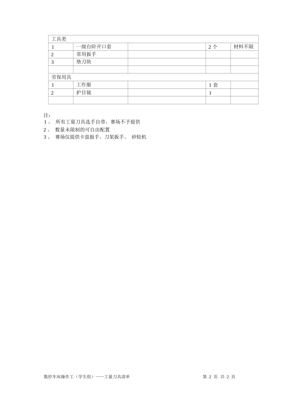 数控车床操作工（学生组）实操试题_第2页