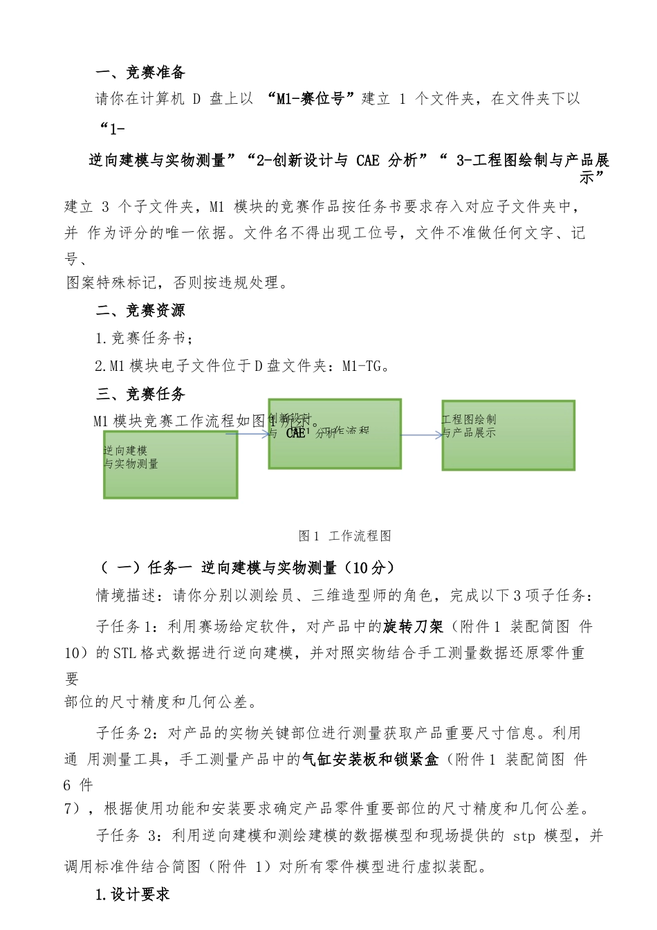 （全国职业技能比赛：高职）GZ013数字化设计与制造赛项赛题第9套教师赛M1_第2页