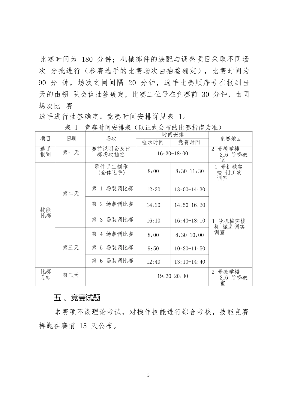 18职业院校技能大赛中职组《装配钳工技术》赛项竞赛规程(001)_第3页