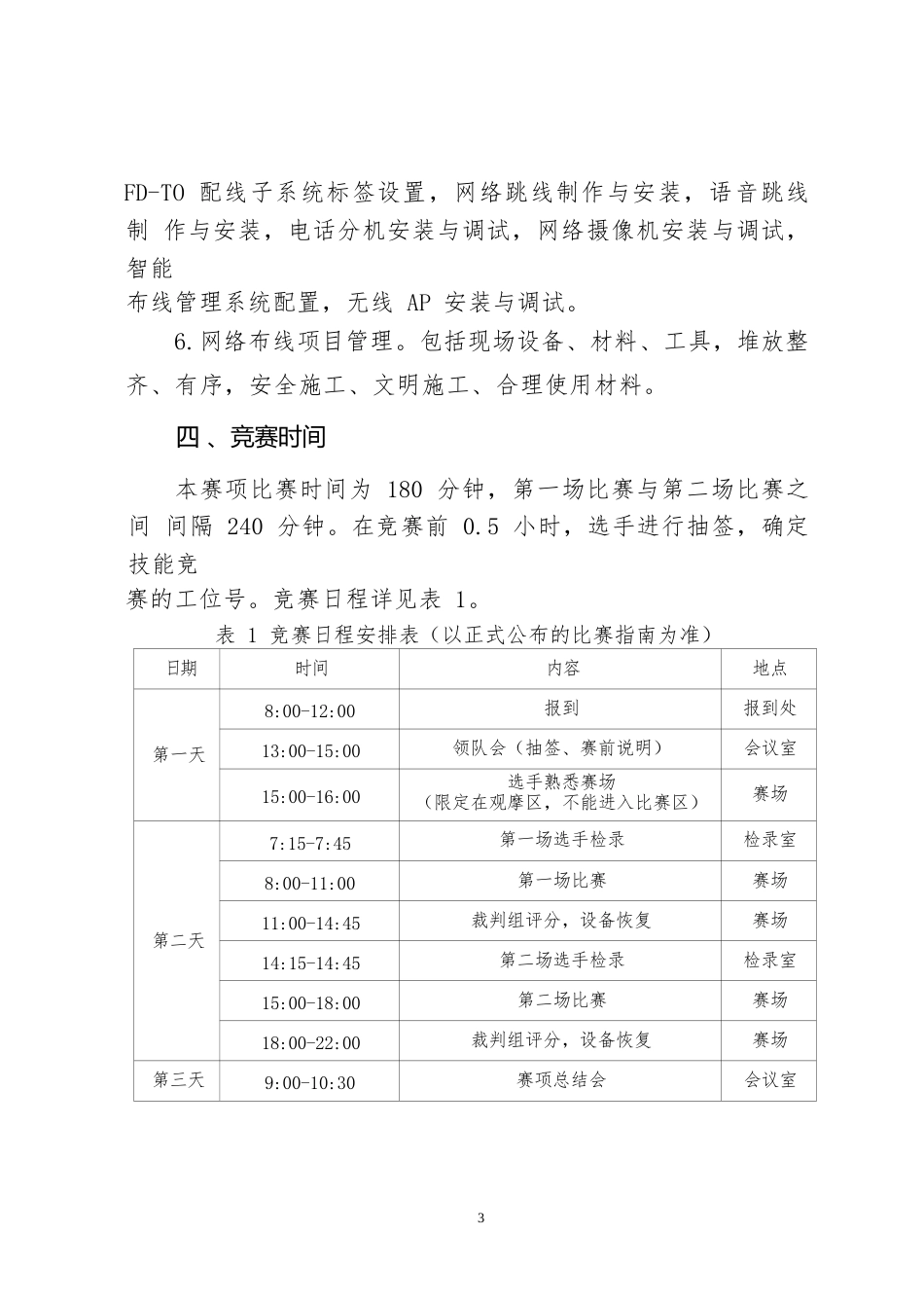 26职业院校技能大赛中职组《网络布线》赛项竞赛规程(001)_第3页